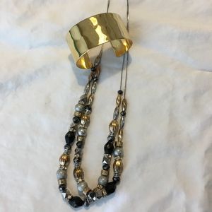 **3 for $20** Necklace & Gold Cuff Napier Bracelet
